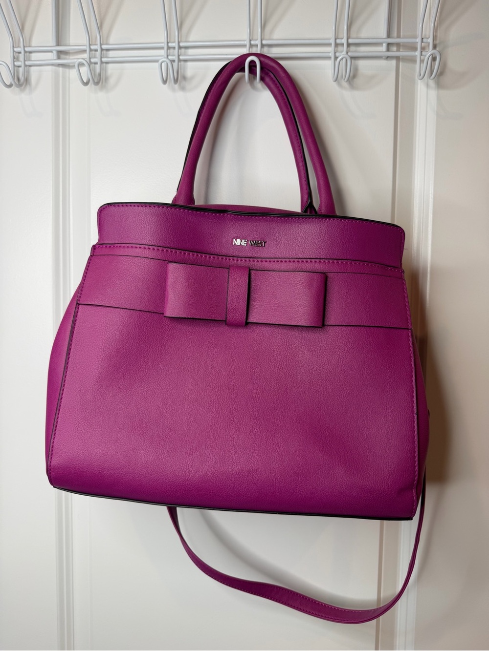 Nine West Magenta Bow-Accent Purse